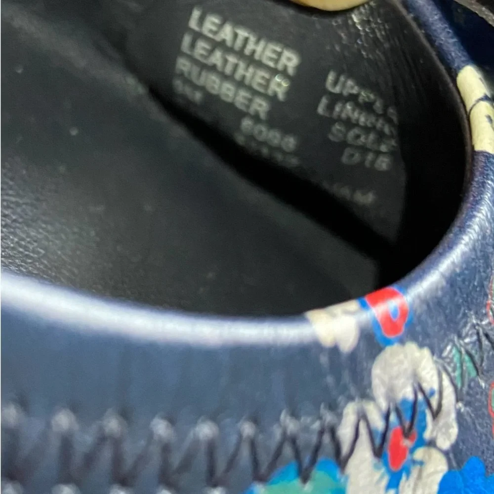 Tory Burch Minnie Blue Travel Ballet Pansy Bouquet Flats size 9 - Picture 7 of 10